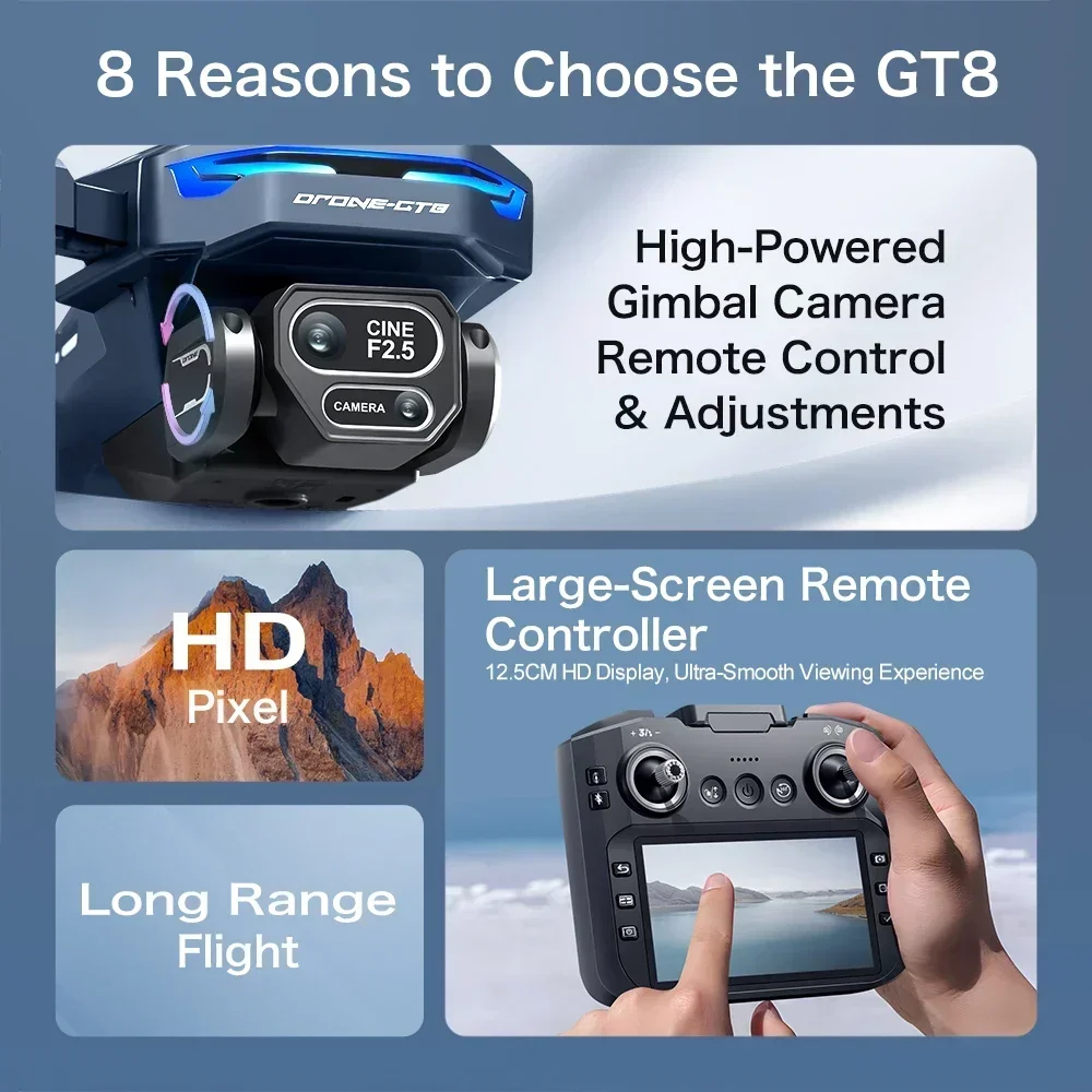الطائرة بدون طيار 4K HD GT8 كا - مراجعة Drone Photogrammetry وسعره