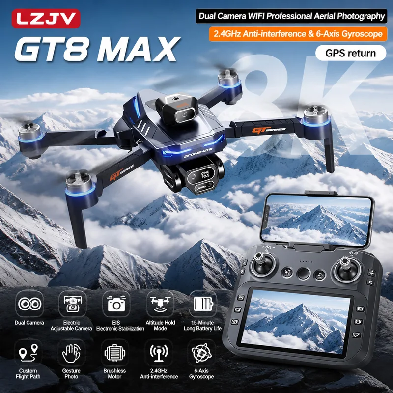 طائرة بدون طيار GT8 ماكس قابلة - مراجعة Drone Surveying وسعره